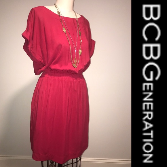 BCBGENERATION Ruby Red Open Back Dress ▪️sz Med - Picture 2 of 8